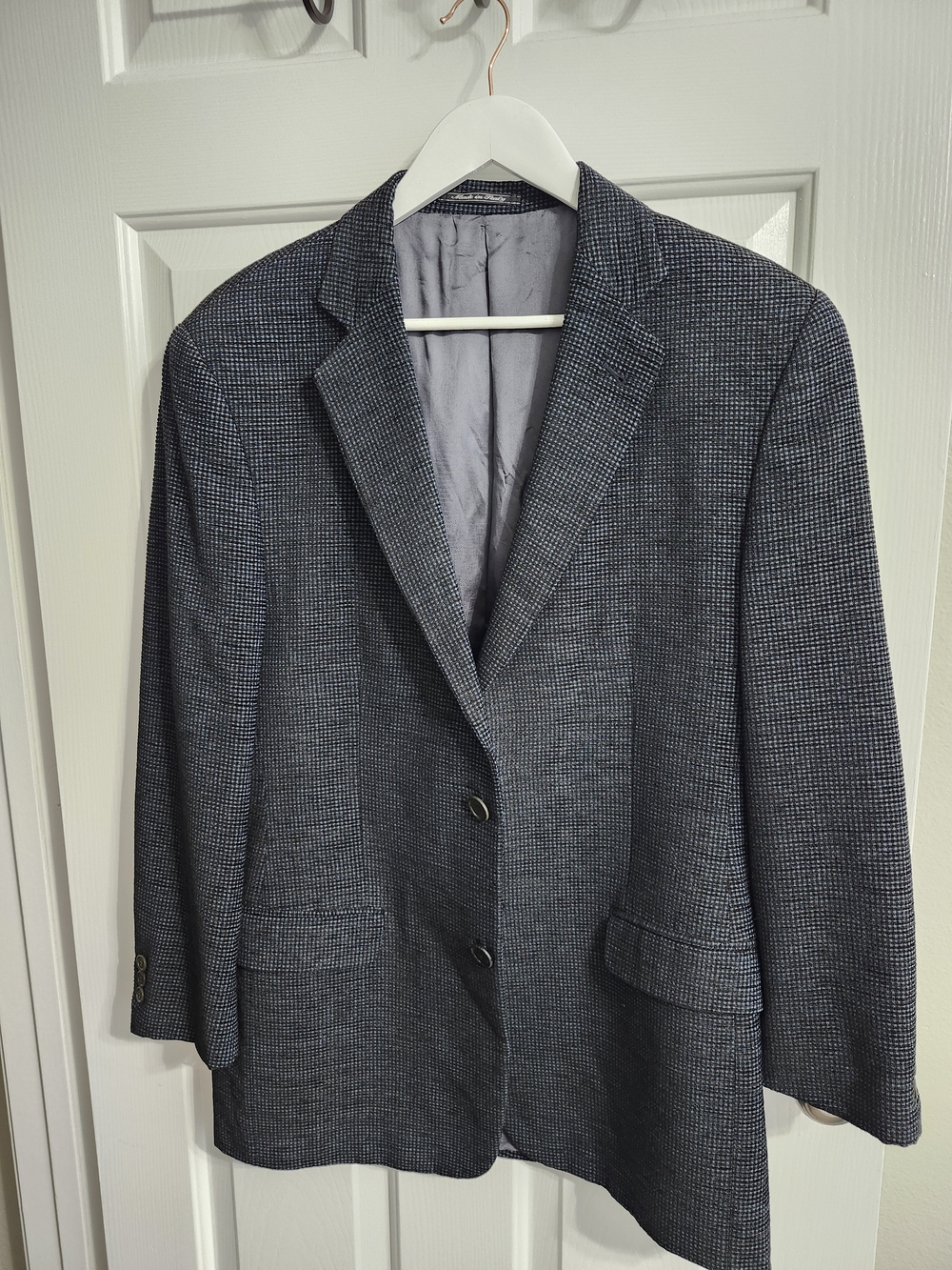 Men's Lightweight Gray Checked Shirt Jacket